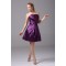 Sleeveless Silk like Satin A-Line Short/Mini Purple Prom/Formal Evening Bridesmaid Dresses 02021230