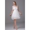 Spaghetti Straps Satin Organza Sleeveless Little White Dresses 02021239