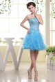 Strapless Beading A-Line Short/Mini Sleeveless Prom/Formal Evening Dresses 02021244