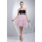 Strapless Short/Mini Sleeveless Satin Silk like Satin Fine Netting Prom/Formal Evening Dresses 02021249