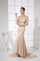 Brush Sweep Train Strapless Beading Lace and Chiffon Prom/Formal Evening Dresses 02020125 Brush Sweep Train Strapless Beading Lace and Chiffon Prom/Formal Evening Dresses 02020125