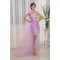 Sweetheart Sheath/Column Lace Silk like Satin Fine Netting Homecoming Dresses 02021259
