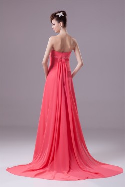 Empire Brush Sweep Train Strapless Sleeveless Prom/Formal Evening Maternity Dresses 02020126