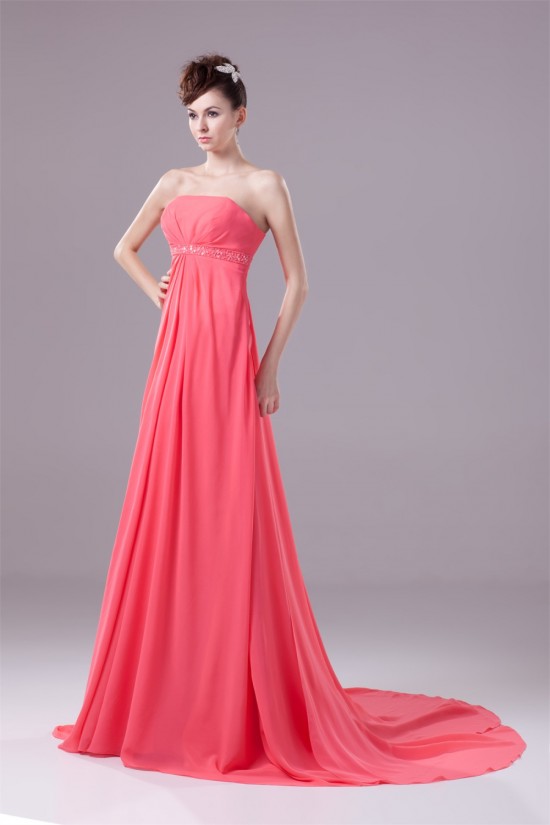 Empire Brush Sweep Train Strapless Sleeveless Prom/Formal Evening Maternity Dresses 02020126