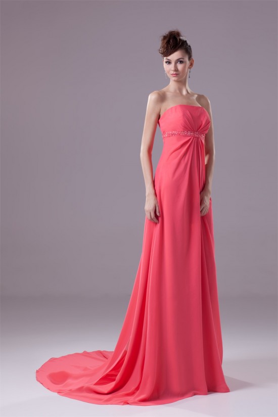Empire Brush Sweep Train Strapless Sleeveless Prom/Formal Evening Maternity Dresses 02020126