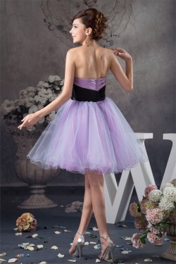 A-Line Sleeveless Handmade Flowers Organza Prom/Formal Evening Dresses 02021280