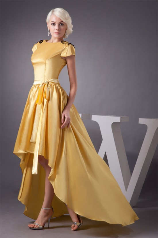 Asymmetrical Bows Short A-Line Taffeta Prom/Formal Evening Dresses 02021284 Asymmetrical Bows Short A-Line Taffeta Prom/Formal Evening Dresses 02021284