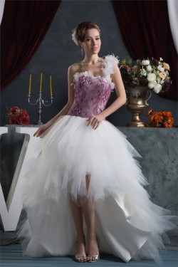 Asymmetrical High Low One-Shoulder Lace Tulle Prom/Formal Evening Dresses 02021285