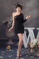 Beading One-Shoulder Sheath/Column Short/Mini Prom/Formal Evening Dresses 02021288