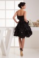 A-Line Beading Taffeta Strapless Sleeveless Short/Mini Little Black Dresses 02021307