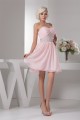 A-Line Sweetheart Beaded Pink Chiffon Short/Mini Sleeveless Prom/Formal Evening Dresses 02021313