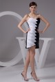 Chiffon Spaghetti Straps Black White Prom/Formal Evening Dresses 02021315