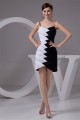 Chiffon Spaghetti Straps Black White Prom/Formal Evening Dresses 02021315