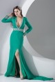 Chiffon Beading Long Sleeve V-Neck A-Line Evening Mother of the Bride Dresses 02020133 Chiffon Beading Long Sleeve V-Neck A-Line Evening Mother of the Bride Dresses 02020133