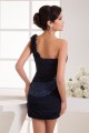 One-Shoulder Chiffon Lace Sleeveless Short/Mini Prom/Formal Evening Dresses 02021333