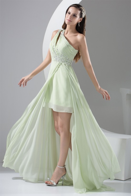 Chiffon One-Shoulder A-Line Beading Sleeveless Prom/Formal Evening Dresses 02020135 Chiffon One-Shoulder A-Line Beading Sleeveless Prom/Formal Evening Dresses 02020135