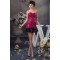 Sheath/Column Lace Organza Sleeveless Short/Mini Prom/Formal Evening Dresses 02021361