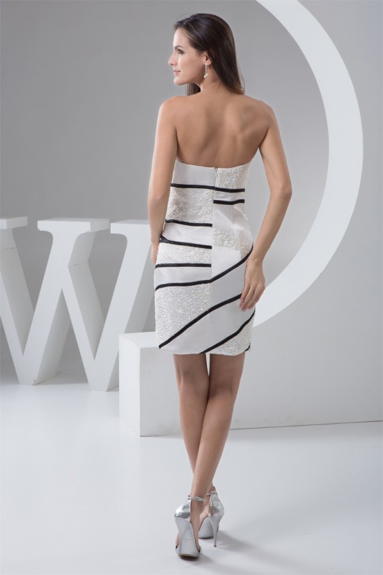 Sheath/Column Strapless Short/Mini Sleeveless Prom/Formal Evening Dresses 02021370 Sheath/Column Strapless Short/Mini Sleeveless Prom/Formal Evening Dresses 02021370