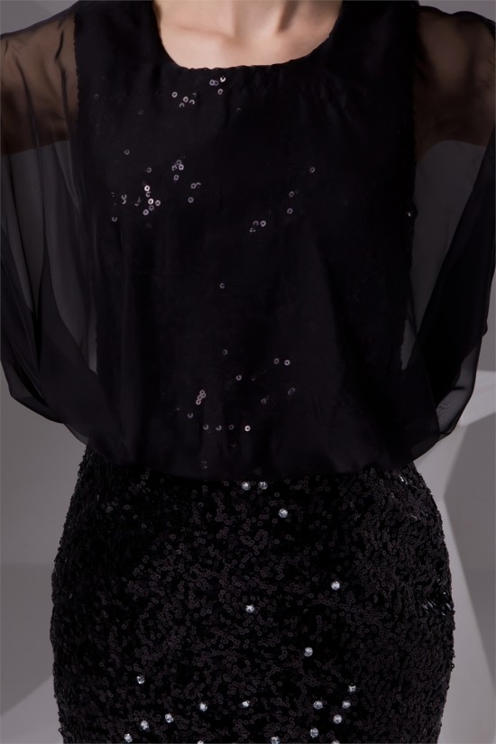 Short/Mini Beading Scoop Sheath/Column Prom/Formal Evening Dresses 02021375