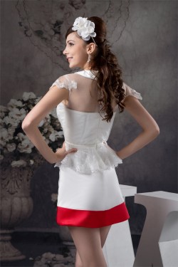 Short/Mini High-Neck Beading A-Line Short Prom/Formal Evening Dresses 02021380