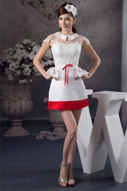 Short/Mini High-Neck Beading A-Line Short Prom/Formal Evening Dresses 02021380