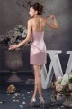 Short/Mini Sheath/Column Handmade Flowers Prom/Formal Evening Dresses 02021385