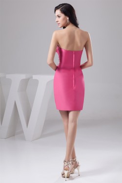 Short/Mini Sheath/Column Strapless Sleeveless Prom/Formal Evening Dresses 02021389