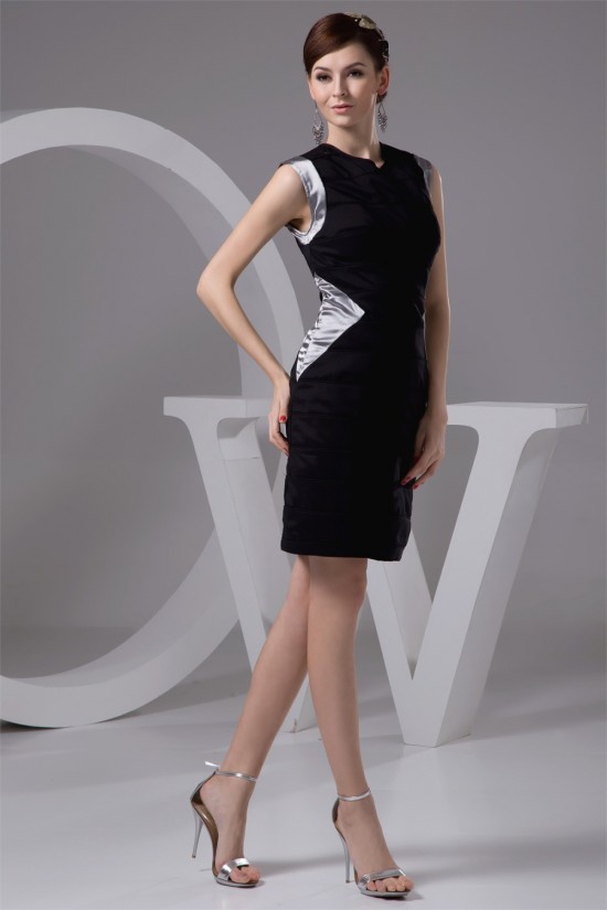 Short/Mini Sleeveless Portrait Sheath/Column Bridesmaid Dresses 02021394