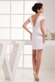 Short/Mini V-Neck Sheath/Column Elastic Woven Satin Prom/Formal Evening Dresses 02021398