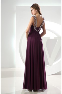 Chiffon Ankle-Length A-Line Purple Prom/Formal Evening Dresses 02020140