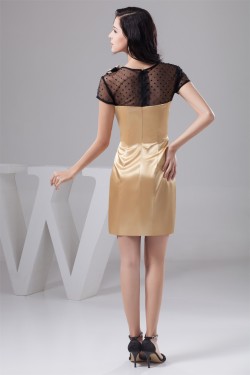 Silk like Satin Fine Netting Short/Mini Prom/Formal Evening Dresses 02021400