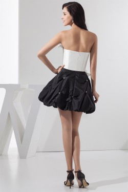 Sleeveless Beading A-Line Taffeta Short/Mini Prom/Formal Evening Dresses 02021407