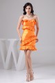 Sleeveless Pleats Taffeta Strapless Sheath/Column Prom/Formal Evening Dresses 02021412