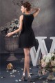 Sleeveless Short/Mini Beading A-Line Chiffon Silk like Satin Little Black Dresses 02021419