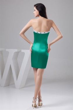 Sleeveless Silk like Satin Short/Mini Beading Best Bridesmaid Dresses 02021424