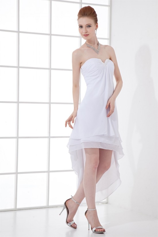 High Low Short Chiffon A-Line Prom Evening Homecoming Bridesmaid Dresses 02021432 High Low Short Chiffon A-Line Prom Evening Homecoming Bridesmaid Dresses 02021432