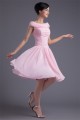 A-Line Chiffon Silk like Satin Ruffles Knee-Length Prom/Formal Evening Dresses 02021436