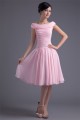 A-Line Chiffon Silk like Satin Ruffles Knee-Length Prom/Formal Evening Dresses 02021436