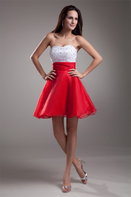A-Line Organza Silk like Satin Beading Sleeveless Prom/Formal Evening Dresses 02021439