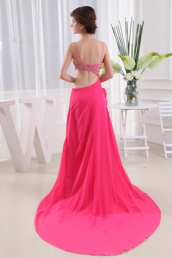A-Line Spaghetti Strap Beading Long Prom Evening Party Dresses 02020144 A-Line Spaghetti Strap Beading Long Prom Evening Party Dresses 02020144