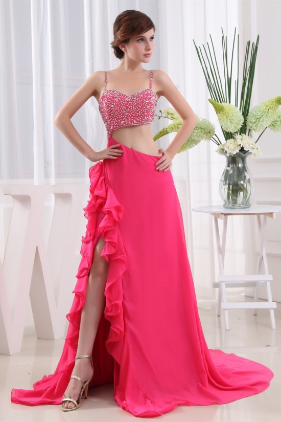 A-Line Spaghetti Strap Beading Long Prom Evening Party Dresses 02020144 A-Line Spaghetti Strap Beading Long Prom Evening Party Dresses 02020144