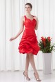 A-Line Ruched Taffeta Sleeveless Knee-Length Prom/Formal Evening Dresses 02021440