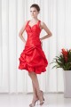 A-Line Ruched Taffeta Sleeveless Knee-Length Prom/Formal Evening Dresses 02021440