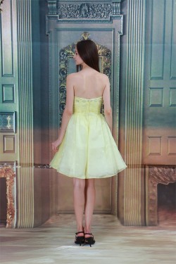 A-Line Satin Knee-Length Beading Sleeveless Prom/Formal Evening Dresses 02021442