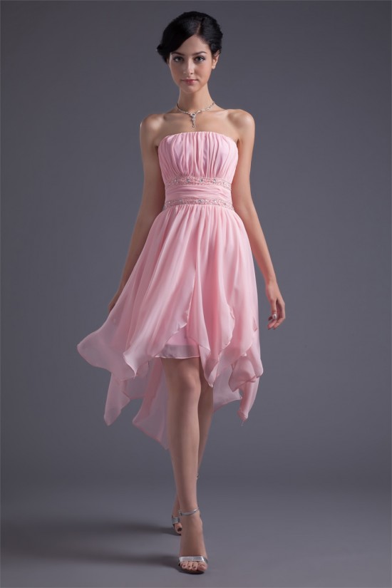 Asymmetrical Sleeveless Chiffon Silk like Satin Prom/Formal Homecoming Evening Dresses 02021449 Asymmetrical Sleeveless Chiffon Silk like Satin Prom/Formal Homecoming Evening Dresses 02021449