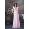 A-Line Cap-Sleeve Floor-Length Beading Long Pink Prom Evening Formal Bridesmaid Dresses 02020145