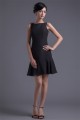 Bateau Beading Short/Mini Sleeveless Chiffon Little Black Dresses 02021450