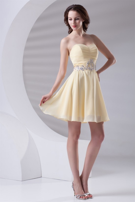 Beading A-Line Chiffon Prom/Formal Evening Cocktail Homecoming Dresses 02021451