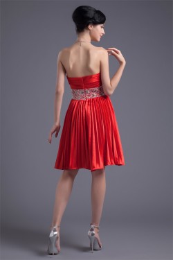 Beading Elastic Woven Satin A-Line Sweetheart Prom/Formal Evening Cocktail Dresses 02021453