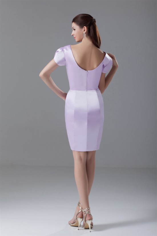 Beading Short V-Neck Sheath/Column Satin Prom/Formal Evening Dresses 02021455 Beading Short V-Neck Sheath/Column Satin Prom/Formal Evening Dresses 02021455